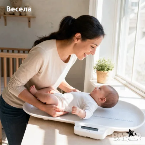 Електронна бебешка везна - За следене на теглото на вашето бебе, снимка 4 - Електронни везни - 56072292