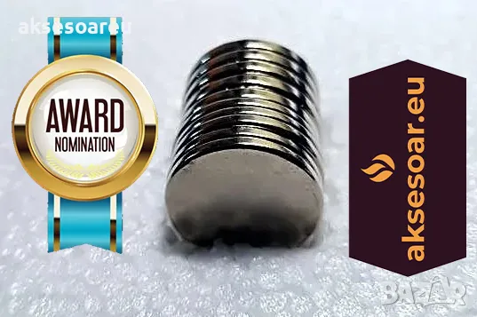 Супер силни нови неодимови дискови малки мощни магнити за хладилник строителни научни занаятчийски и, снимка 11 - Колекции - 47892655