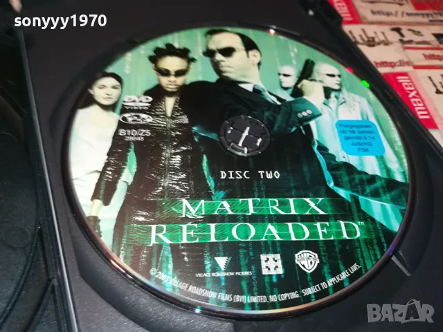 MATRIX RELOADED X2 DVD 1004251711, снимка 10 - DVD филми - 49848272