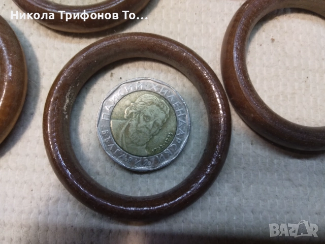 Продавам на символични цени  халки дървени за корнизи , снимка 3 - Декорация за дома - 52588377