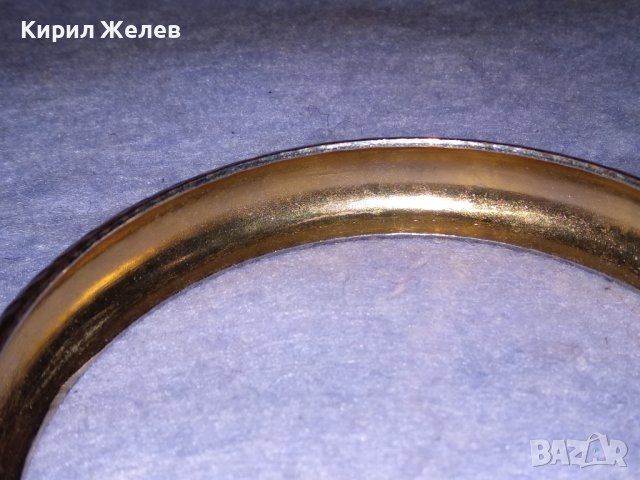 ЕФЕКТНА ЗЛАТИСТА ВИНТИДЖ АРТ МАСИВНА ГРИВНА от НЕРЪЖДАЕМА СТОМАНА 37950, снимка 5 - Гривни - 40811164