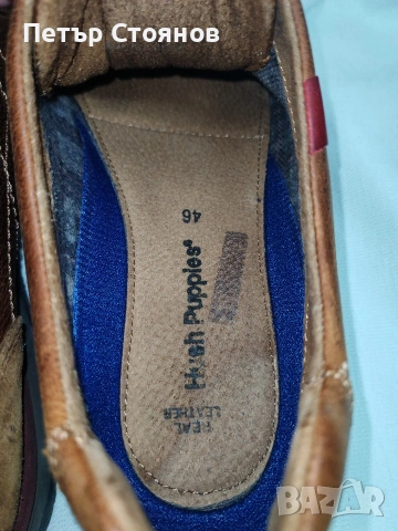 Удобни мъжки спортно-елегантни обувки от естествена кожа Hush Puppies №46, снимка 7 - Спортно елегантни обувки - 53629976