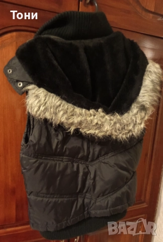SISTER'S POINT Оригинал Нова Дамска Зимна Грейка с Качулка с Пух XS , снимка 7 - Якета - 52326681
