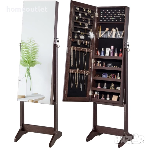 ПРОМОЦИЯ Органайзер за бижута и козметика с вградено огледало и заключващ механизъм QHX-003-DE