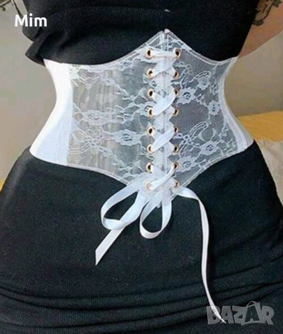 3XL Черен широк еластичен колан с дантела , снимка 11 - Колани - 52718946