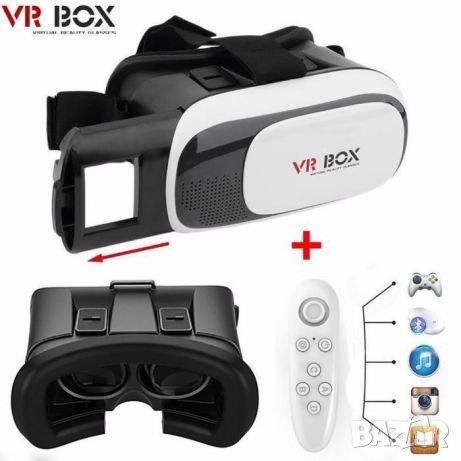 Нови VR BOX V 2.0, 3D очила за виртуална реалност + дистанционно в цената, снимка 9 - 3D VR очила за смартфон - 35908430