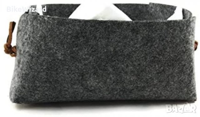 CharmingBoxes кошница за съхранение от филц, памучен плат и кожена каишка20 x 17 x 10 cm НОВА, снимка 5 - Други - 34398266