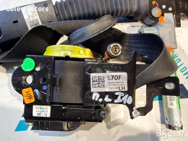 88810K7000 преден ляв колан със спиропатрон от Hyundai i10 1.0 MPI, 67 кс. , 5 ск. , двигател G3LD, снимка 8 - Части - 53499013