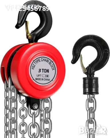Ръчен верижен телфер , верижна лебедка 1тон 2 тона 3 тона,5 тона, снимка 2 - Други инструменти - 50748597