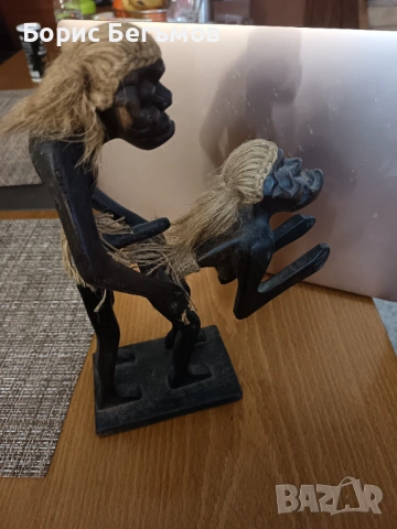 Африканска Дървена Фигура - Ръчна Изработка, снимка 10 - Статуетки - 53271978