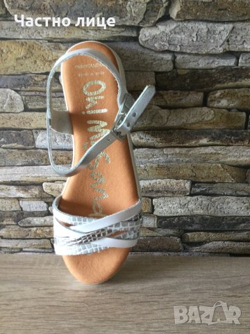 Дамски бели сандали  естествена кожа №36, снимка 1 - Сандали - 41558715
