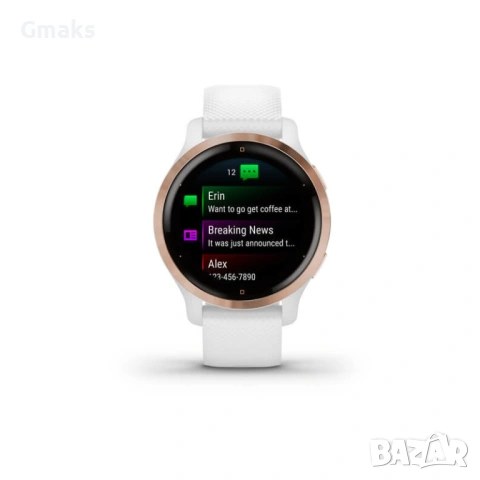 Часовник Smartwatch Garmin Venu 2S, Rose Gold/White, снимка 7 - Смарт гривни - 53096161