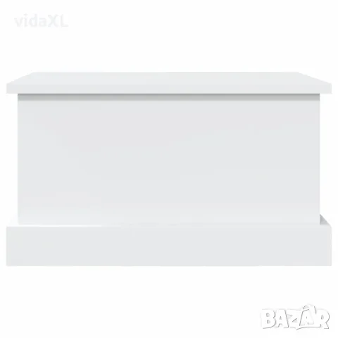 vidaXL Кутия за съхранение, бяла, 50x30x28 см, инженерно дърво, снимка 5 - Скринове - 56147964