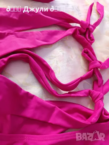 Ефектен розов бански с подплънки 🩷, снимка 14 - Бански костюми - 49751112