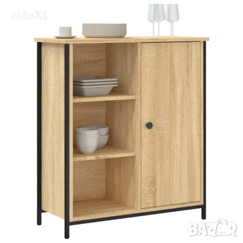 vidaXL Страничен шкаф, дъб сонома, 70x30x80 см, инженерно дърво, снимка 3 - Бюфети - 56148074