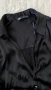 Black satin effect wrap mini dress Zara , снимка 3
