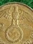 Сребърна монета 2 райхсмарки 1938г. Германия Трети Райх с Свастика за КОЛЕКЦИОНЕРИ 51266, снимка 3
