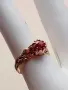 Български златен пръстен с рубин, снимка 1