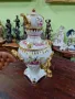 Рядък антикварен колекционерски руски съветски порцеланов самовар Гжель , снимка 4