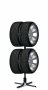 Стоманена стойка за 4 броя джанти и автомобилни гуми с диаметър от 13'' до 17'' Goodyear, снимка 1 - Аксесоари и консумативи - 40276764