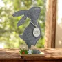 5795 Великденска декорация Филцово зайче на стойка, 24 см, снимка 2