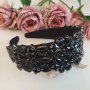 Диадема черни кристали Амира, снимка 2