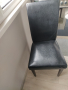 Продавам черни кожени столове , снимка 1 - Столове - 44737486