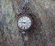 Колекционерски часовник Чайка, филигран, посребрен, медальон,работи отлично, снимка 1 - Антикварни и старинни предмети - 41797885