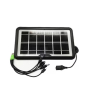 Преносим соларен панел CcLamp CL-638WP 6V 3.8W, с 5 накрайника за телефони, снимка 1 - Соларни лампи - 44684970