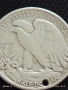 Сребърна монета половин долар 1942г. Америка продупчена за НАКИТ, НОСИЯ, КОЛЕКЦИЯ 43438, снимка 3