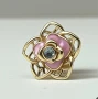 Сребърен талисман цвете Pandora 925 Gold Lotus, снимка 5