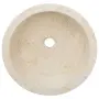 vidaXL Кремава мивка, Ø40x15 см, мрамор, снимка 6