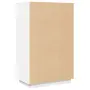 vidaXL Висок шкаф, бял, 67x40x108,5 см, борово дърво масив, снимка 8