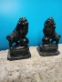 Фу кучета, чифт от китайски произход, от черен базалт върху основа., снимка 2