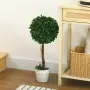 HOMCOM Комплект от 2 изкуствени чемширови храсти, снимка 4