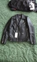 Zara мъжко кожено рокерско яке biker jacket S, снимка 1