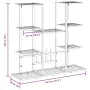 vidaXL Стойка за цветя, 94,5x25x89 см, бяла, желязо, снимка 9