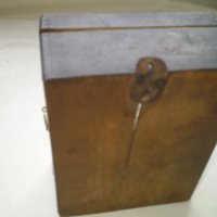 Стара  дървена кутия за часовник с пирография , снимка 5 - Антикварни и старинни предмети - 41842870