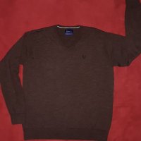  Fred Perry Merino-Ориг. Пуловер, снимка 1 - Пуловери - 34025024