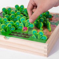 Дървена играчка Градински зеленчуци - Игра за улавяне на буболечки, снимка 5 - Образователни игри - 41646299