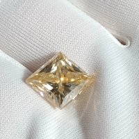 Голям 5+ карата диамант мойсанит Diamond Moissanite Топ Фенси Златен кръст оттенък Принцеса , снимка 3 - Други - 35732331