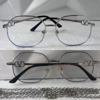 Valentino дамски слънчеви очила Осмоъгълник с верижка синджир, снимка 4 - Слънчеви и диоптрични очила - 41787226