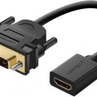 UGREEN DVI към HDMI кабел, 24+1 DVI мъжки към HDMI женски видео адаптер, 1080P 60Hz, снимка 1 - Кабели и адаптери - 36028437