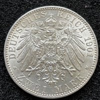 2 марки 1901 Прусия, снимка 1 - Нумизматика и бонистика - 40445629