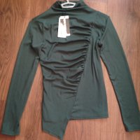 Дамско памучно поло S-M внос Италия, GANG INDIA, снимка 1 - Блузи с дълъг ръкав и пуловери - 42176303