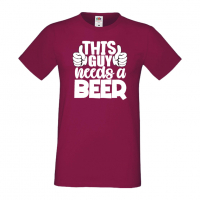 Мъжка тениска This Guy Needs Beer,Бира,Бирфест,Beerfest,Подарък,Изненада,Рожден Ден, снимка 11 - Тениски - 36389287