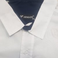 Продавам бяла мъжка риза Армани, снимка 5 - Ризи - 41489214