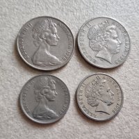 Монети. Австралия.  10 ,20 цента . Различни монети., снимка 1 - Нумизматика и бонистика - 39654273