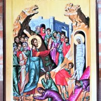 Икона Възкресението на Лазар ikona vazkresenieto na lazar, снимка 1 - Икони - 32503832