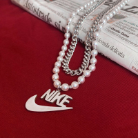 Нов Nike Гердан Найк кубинска верижка с перли , снимка 5 - Колиета, медальони, синджири - 35708949